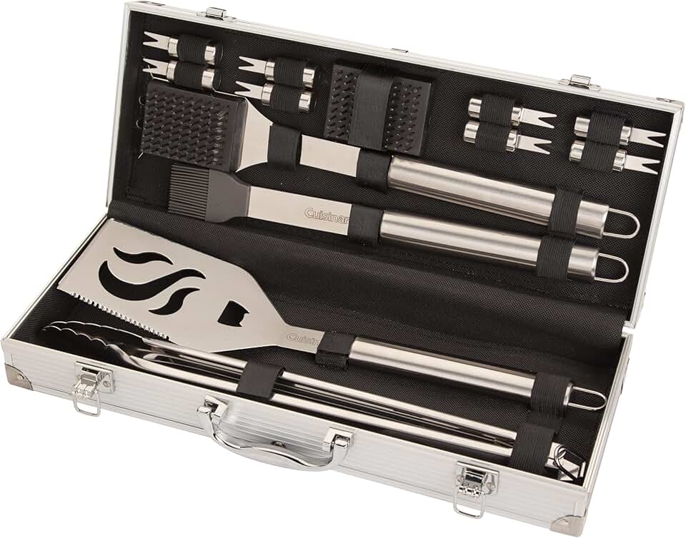 14-Piece Stainless Steel Grill Tool Set with Case