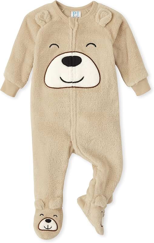 Unisex Baby and Toddler Fleece Zip Pajama