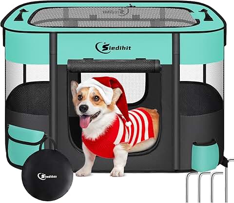 Large Foldable Dog and Cat Playpen for Indoor and Outdoor Use