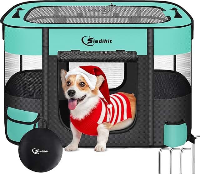 Large Foldable Dog and Cat Playpen for Indoor and Outdoor Use