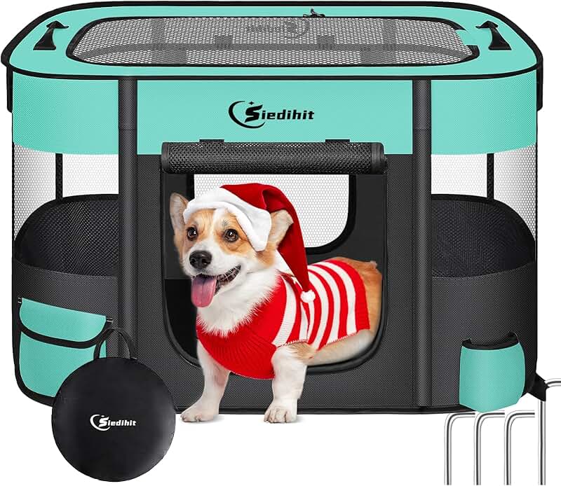 Large Foldable Dog and Cat Playpen for Indoor and Outdoor Use