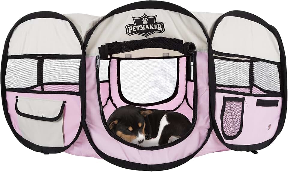 Portable Puppy Playpen for Small Pets