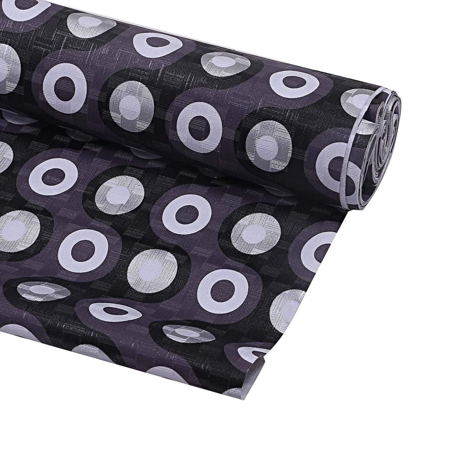 Industries Polka Dots Design PVC Wardrobe Kitchen Dr er Shelf Mat 10 Mtr Roll Grey and White)-Ctktc14486