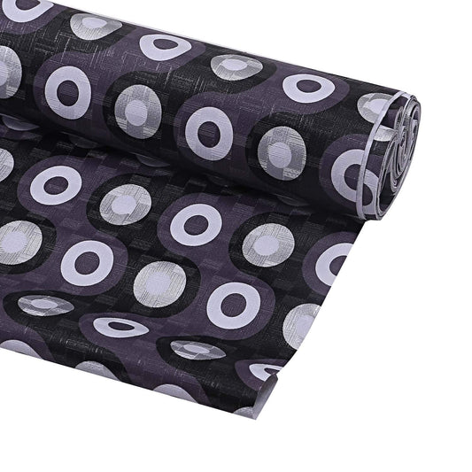 Industries Polka Dots Design PVC Wardrobe Kitchen Dr er Shelf Mat 10 Mtr Roll Grey and White)-Ctktc14486