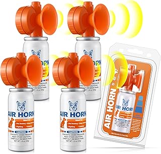 Loud Air Horn for Pets and Safety (4 Pack)