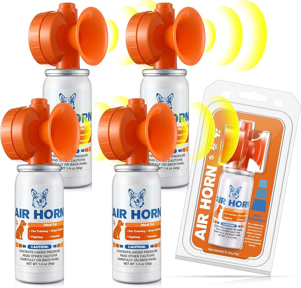 Loud Air Horn for Pets and Safety (4 Pack)