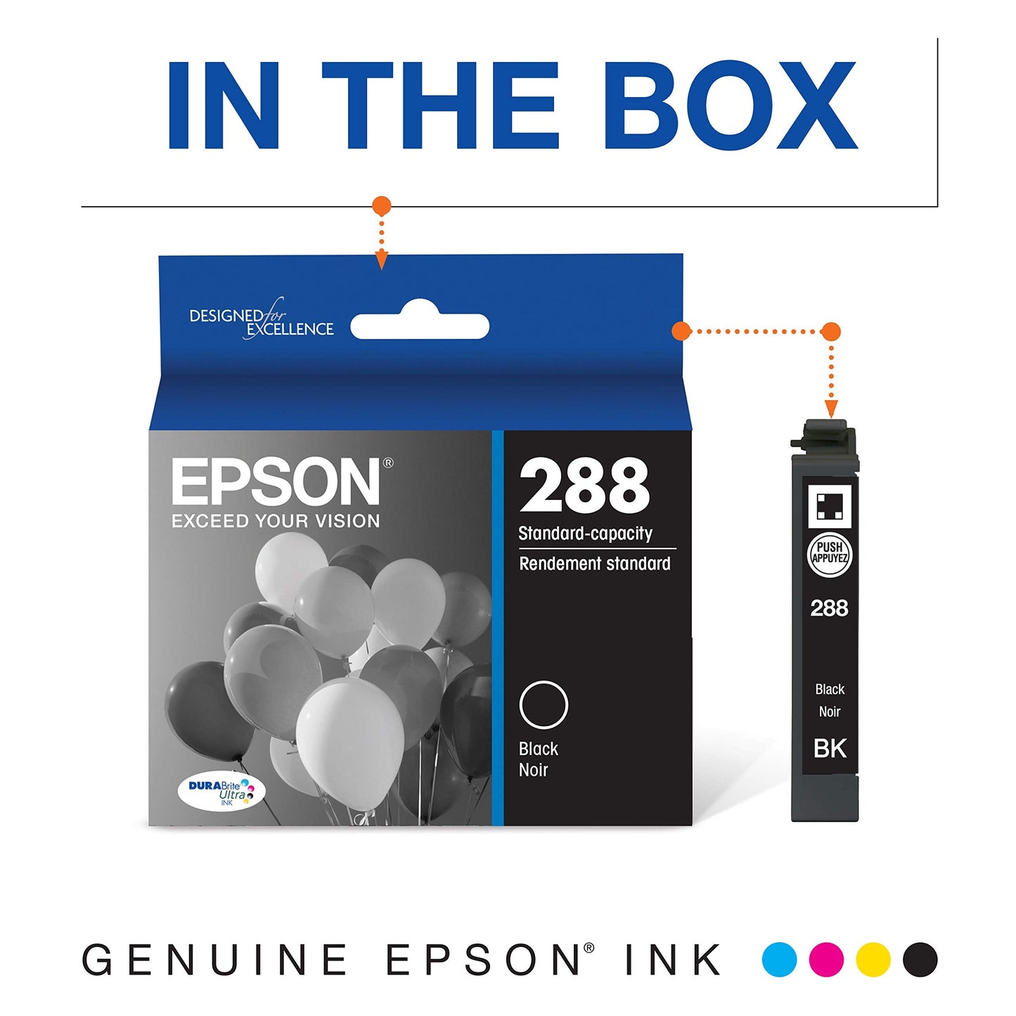 T288 DURABrite Ultra Ink Standard Capacity Black Cartridge (T288120-S) for select Expression Printers