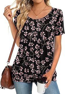 Women's Spring Summer Short Sleeve Tunic Top