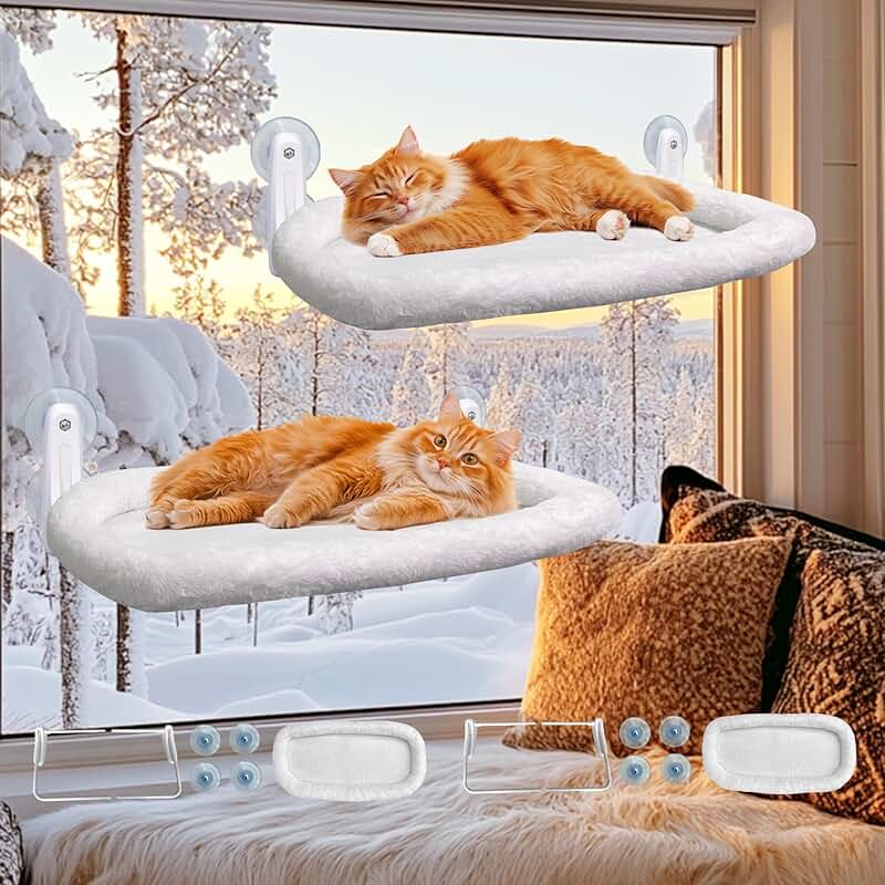 2-Pack Cat Window Perch with Suction Cups