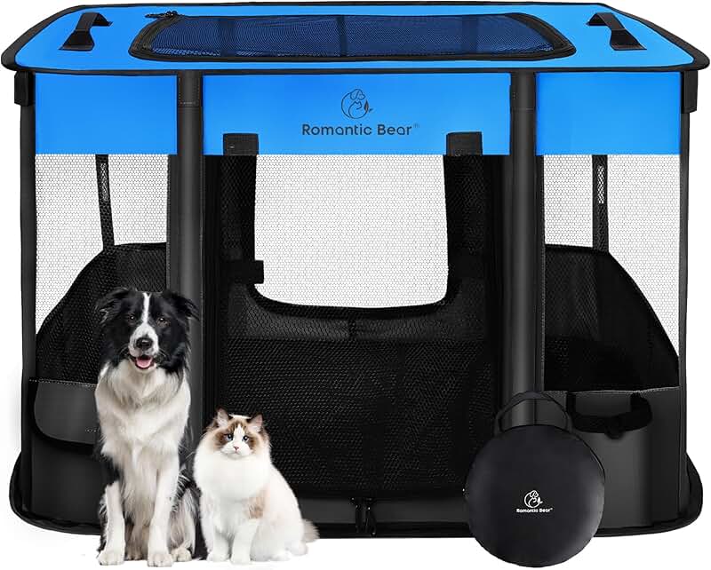 Large Foldable Dog and Cat Playpen for Indoor and Outdoor Use
