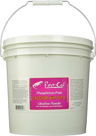 Calcium and Vitamin D3 Powder for Reptiles and Amphibians, 7 Pounds