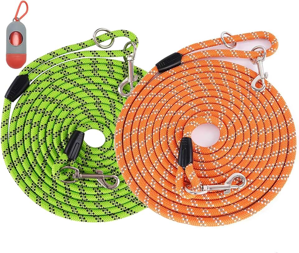 Long Dog Leashes 15-50FT for Training and Outdoors