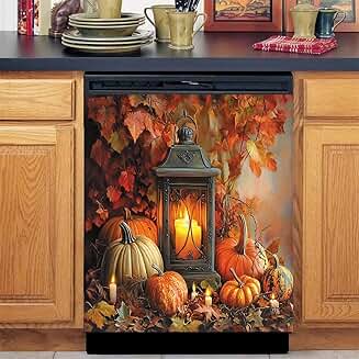 Pumpkin Candle Magnet Refrigerator Door Decal
