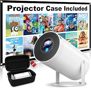 Portable 1080P Mini Projector with Carrying Case