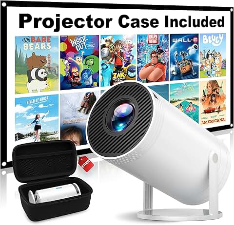 Portable 1080P Mini Projector with Carrying Case