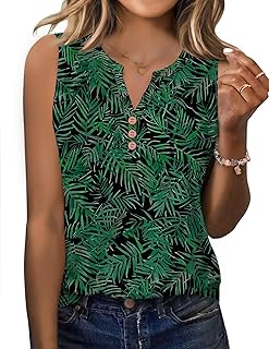 Women's Loose V-Neck Tank Top for Summer Vacation
