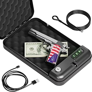 Portable Electronic Pistol Safe with Key Access
