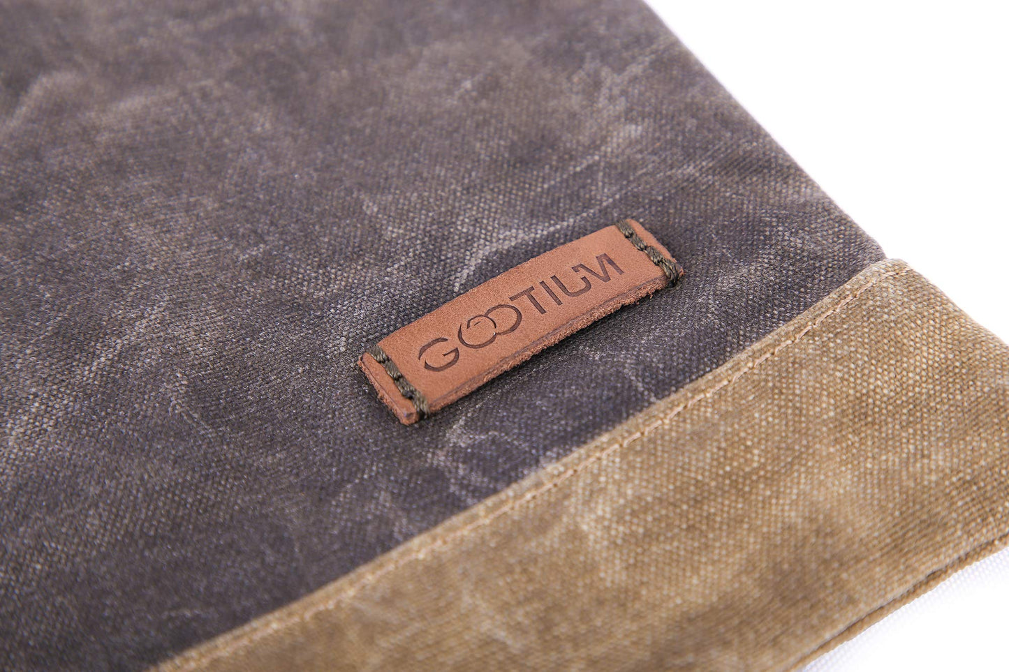 Waxed Canvas Zip Folio Pencil and Makeup Bag, 13x9.4, Olive Drab