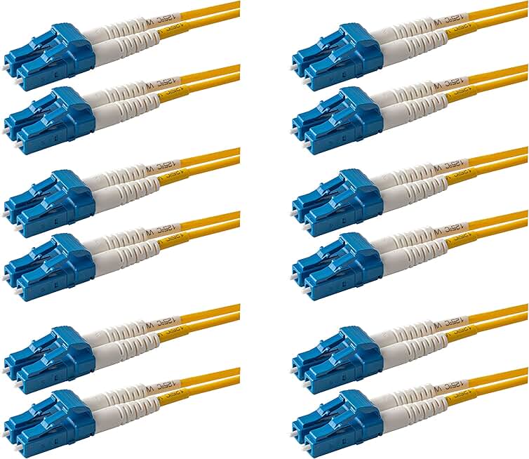 6-Pack 2m LC to LC Singlemode Fiber Patch Cables