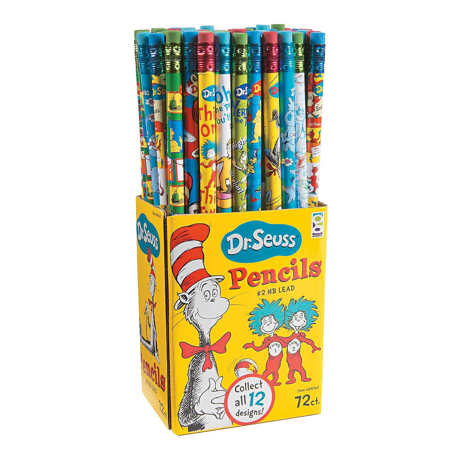 Assorted Number 2 Pencils for Kids, Pack of 72