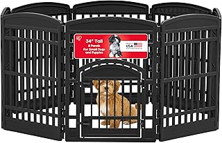 34-inch 8-Panel Dog Playpen with Door