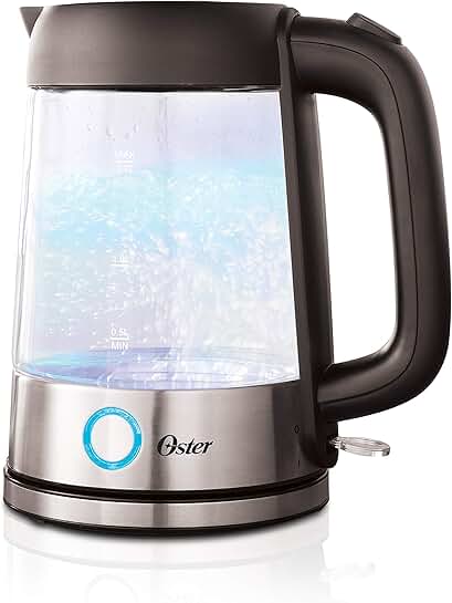 1.7 Liter Clear and Stainless Steel Kettle