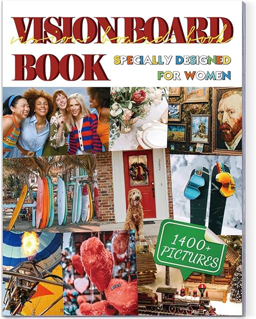 Vision Board Book with Inspirational Pictures and Quotes