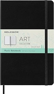 Black hardcover art and music notebook, 192 pages