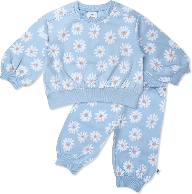 Baby Girl 2-Piece Organic Cotton Sweatshirt and Pants Set