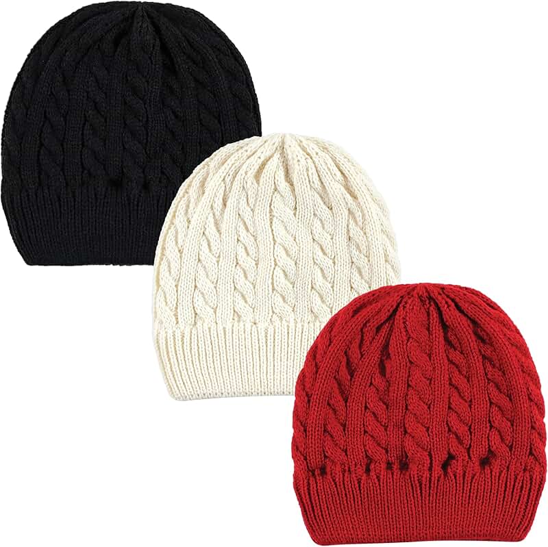 Baby knit beanie set with cuffs