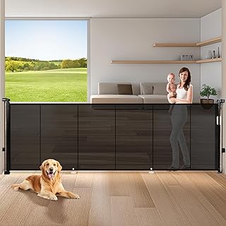 Extra Wide Retractable Baby and Pet Gate