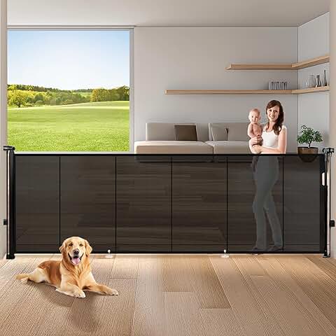Extra Wide Retractable Baby and Pet Gate