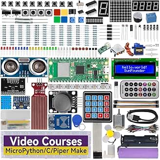 Raspberry Pi Pico W Starter Kit with Tutorials and 117 Projects