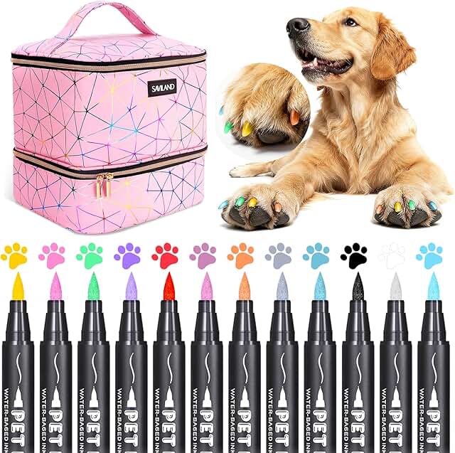 Nail Polish Organizer Bag with 12 Nail Pens