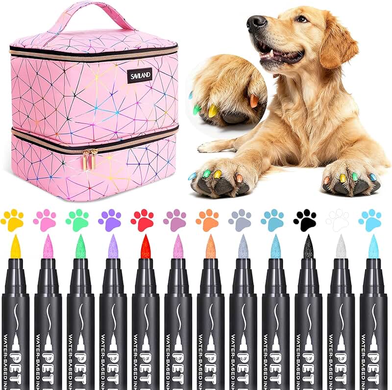 Nail Polish Organizer Bag with 12 Nail Pens