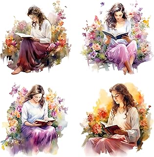 80-Piece Ladies Portrait Scrapbook Sticker Set