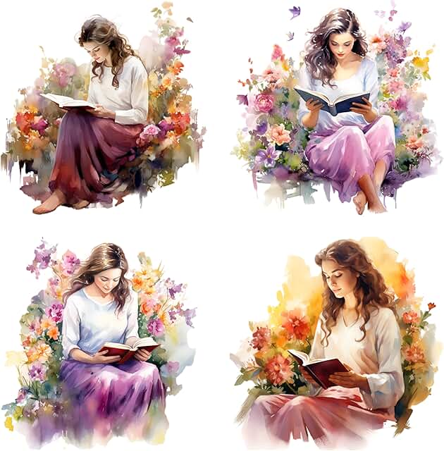 80-Piece Ladies Portrait Scrapbook Sticker Set