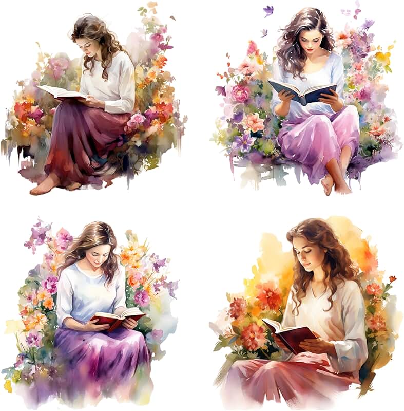 80-Piece Ladies Portrait Scrapbook Sticker Set