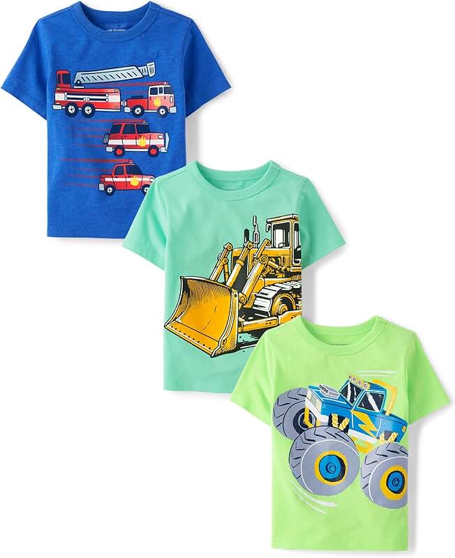 Baby Boys and Toddler Sports T-Shirts, 3 Pack