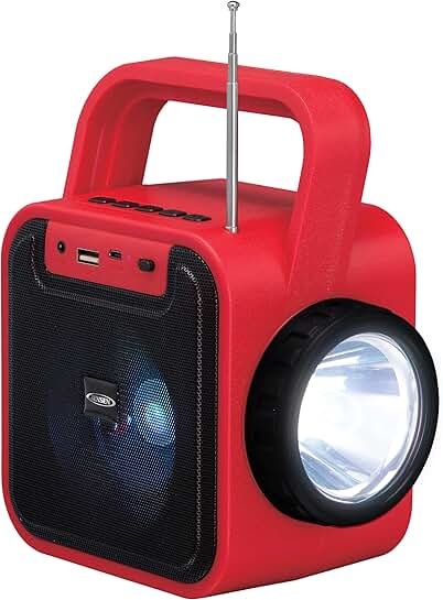 Portable Rechargeable Bluetooth Speaker with FM Radio and Flashlight
