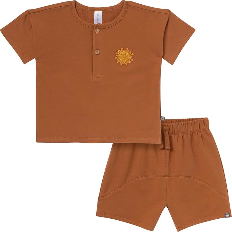 Boys' Two-Piece Henley Top and Shorts Set