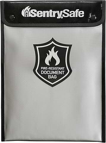 Fire and water resistant portable bag for documents and money