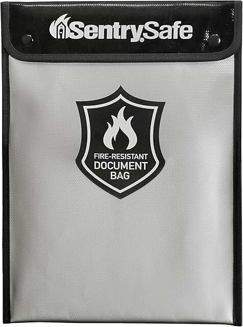 Fire and water resistant portable bag for documents and money