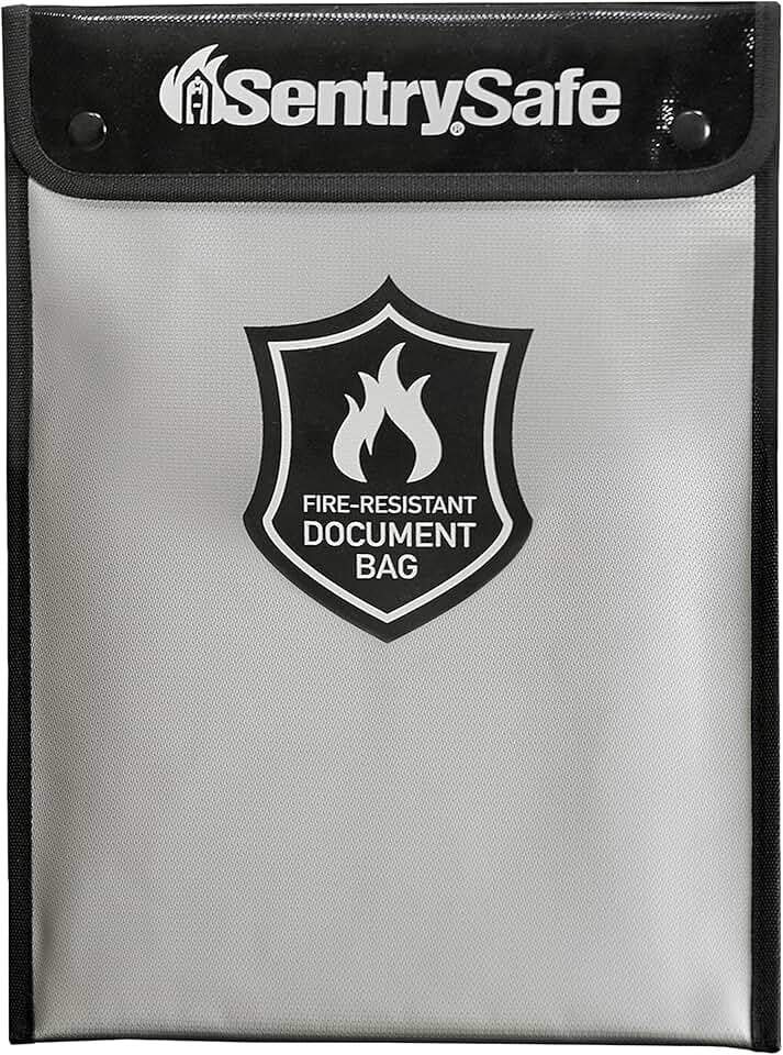 Fire and water resistant portable bag for documents and money