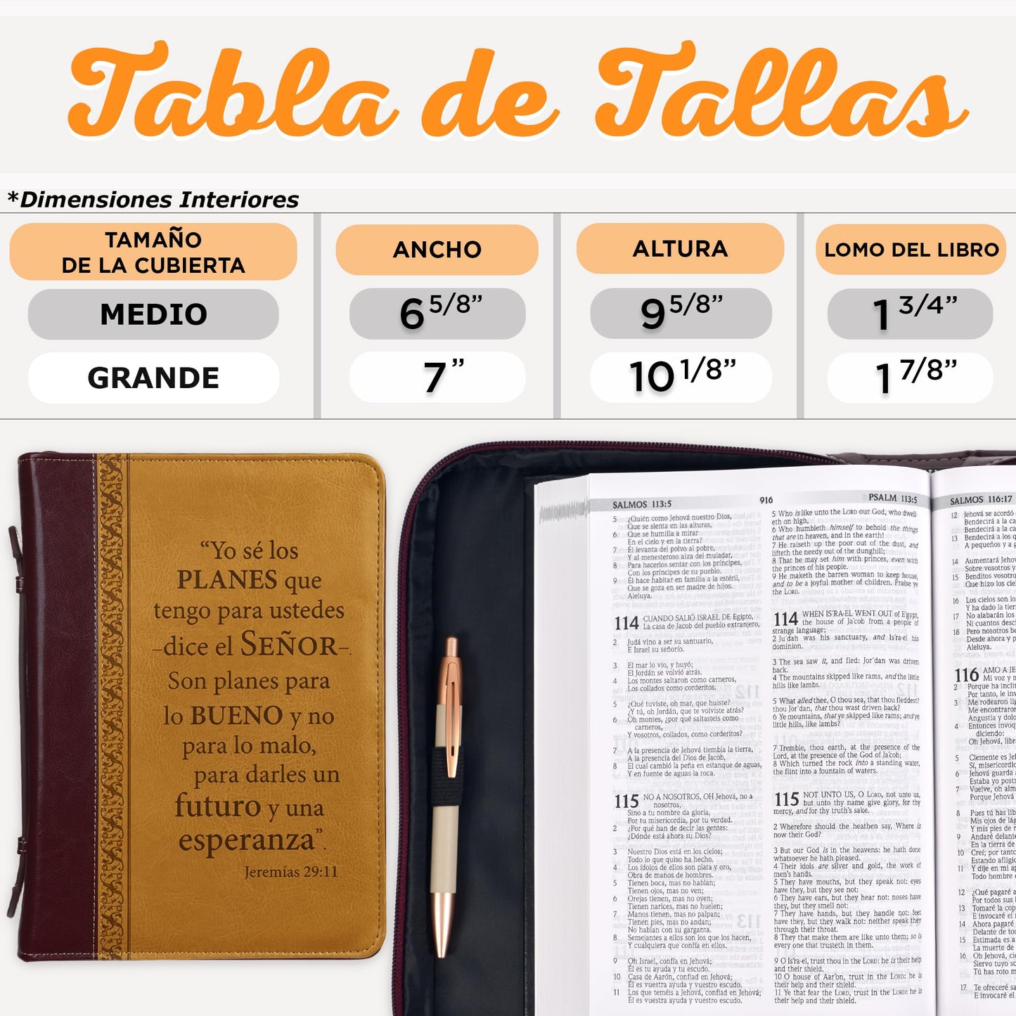 Biblical Cover with Jeremiah 29:11 in Brown