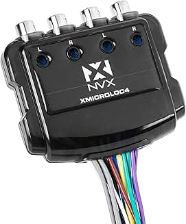 600W 4-Channel Speaker Cable to RCA Converter with Remote
