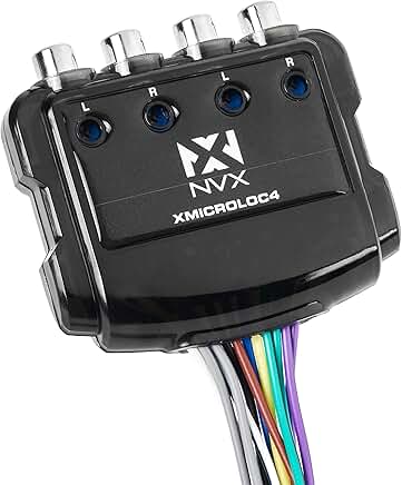 600W 4-Channel Speaker Cable to RCA Converter with Remote