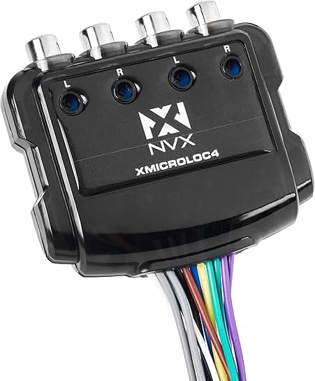 600W 4-Channel Speaker Cable to RCA Converter with Remote
