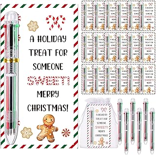 Christmas Candy Cane Gift Set with Pens Cards and Bag
