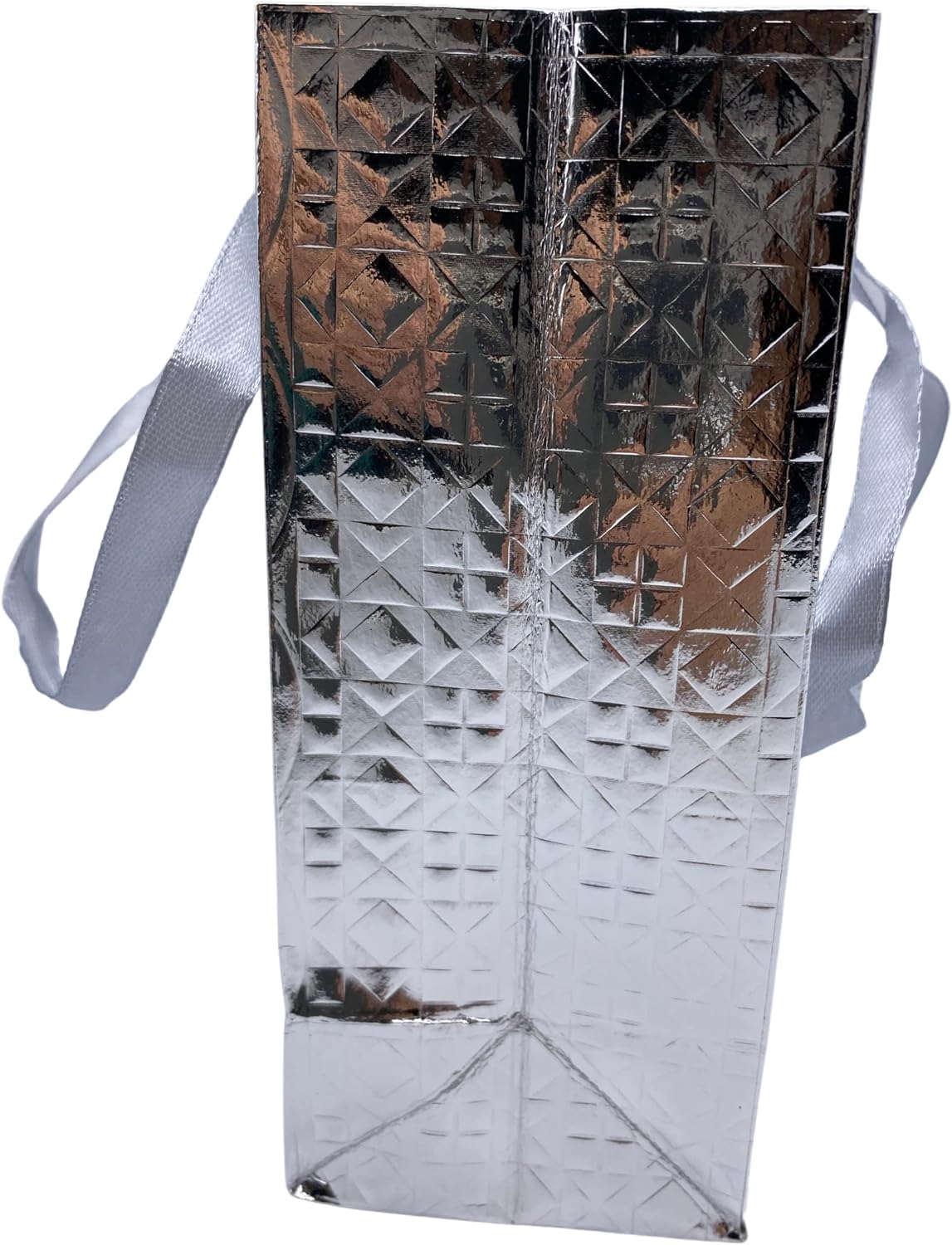 MODAIO-Gift Bags Small Size – Reusable Gift Bags With Handles From Three Different Stunning Colors - Perfect As Goodie Bags, Birthday Gift Bags, Party Favor Bags– 4"W x 3"D x 6"H Size-1/count- (Silver)